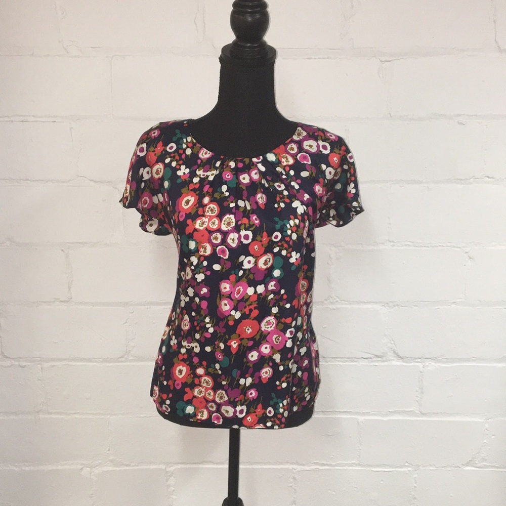 Boden Ravello Top in Navy Floral